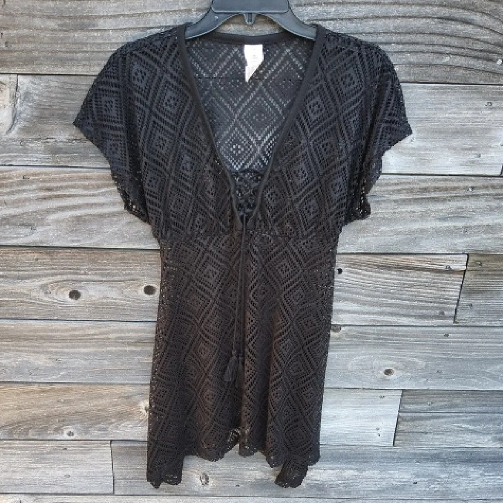 OP Black Swimsuit Cover Up Girls Size 7-9